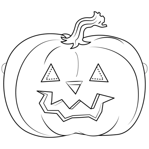 Pumpkin Mask Coloring Page